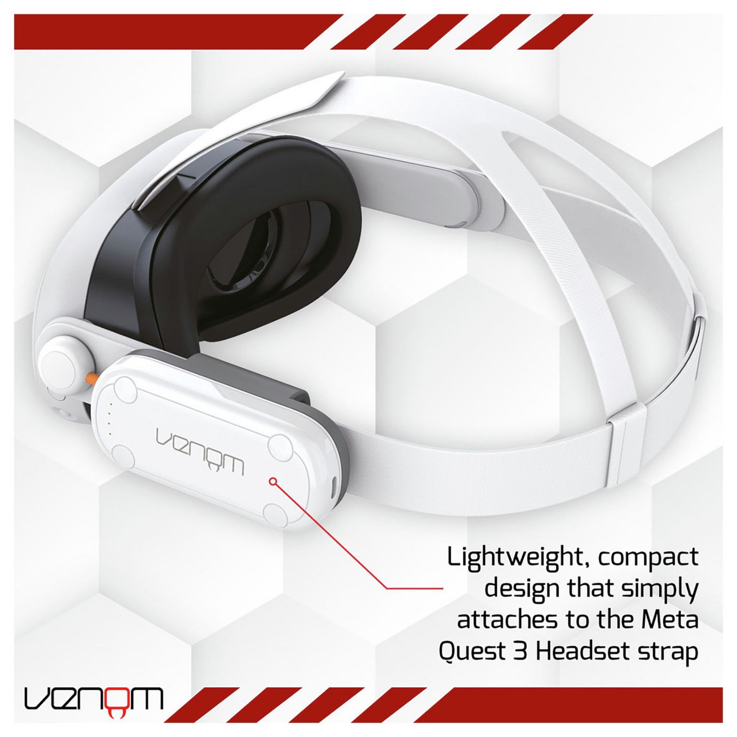 Venom white power bank Meta Quest 3 3000mAh, UK version