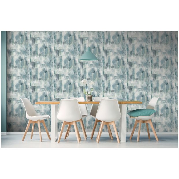 Arthouse Esselle blue painterly pattern wallpaper (British brand)