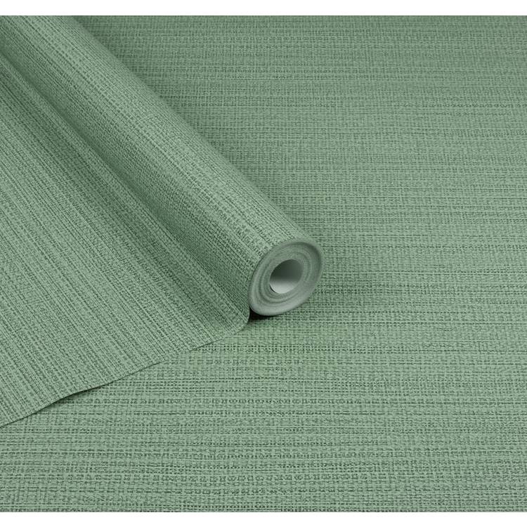 Arthouse Esselle raffia texture wallpaper in green, imported from the UK