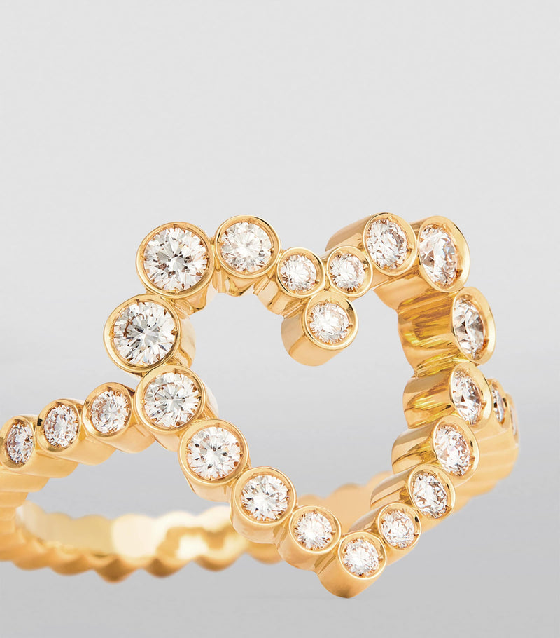 Sophie Bille Brahe yellow gold diamond heart ring - British product