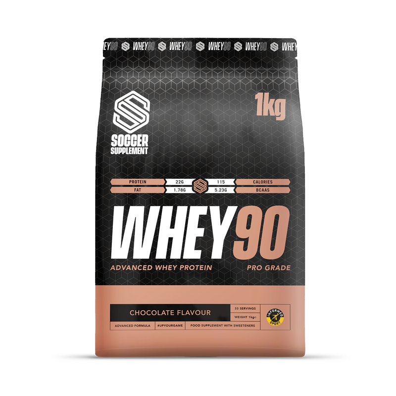 Soccer Supplement Whey90 chocolate whey protein 33 servings (British brand)