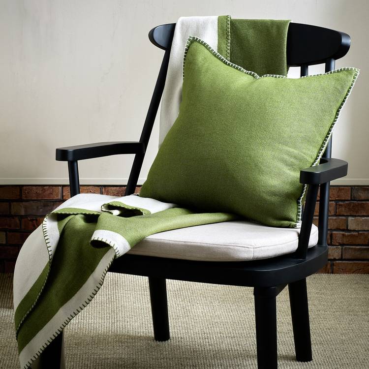 Habitat green cushion 50x50cm, imported from the UK