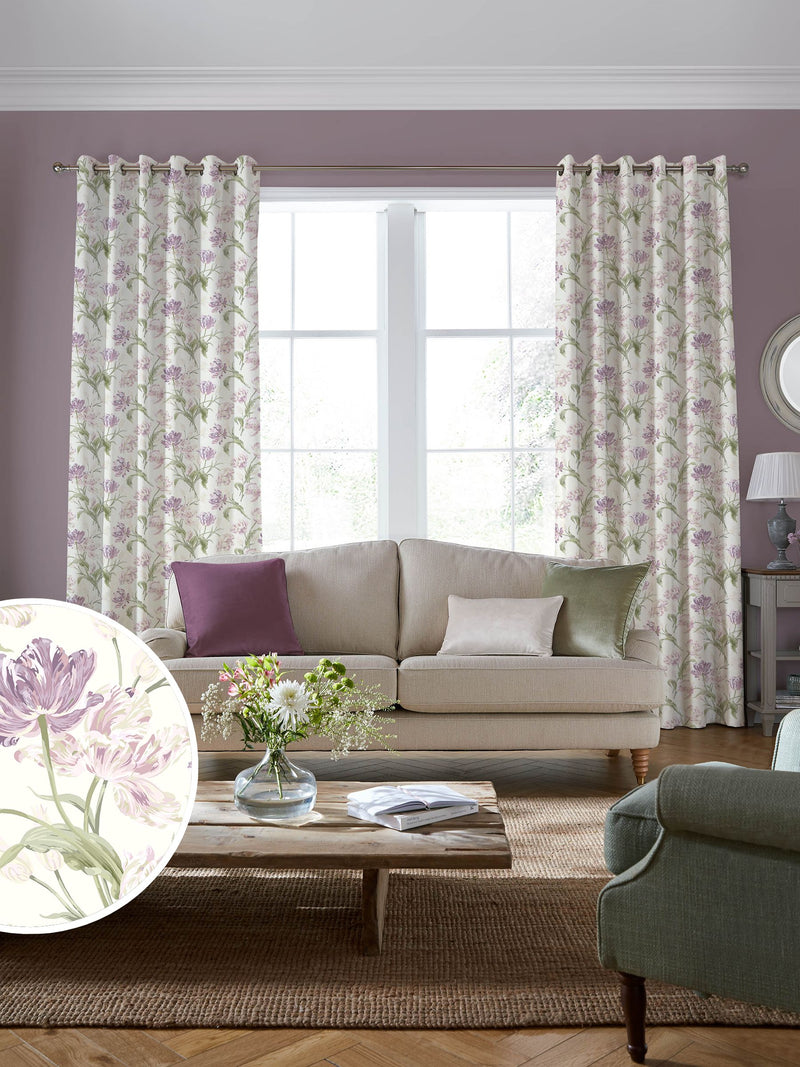 Laura Ashley Grape Gosford made to measure curtains, UK version