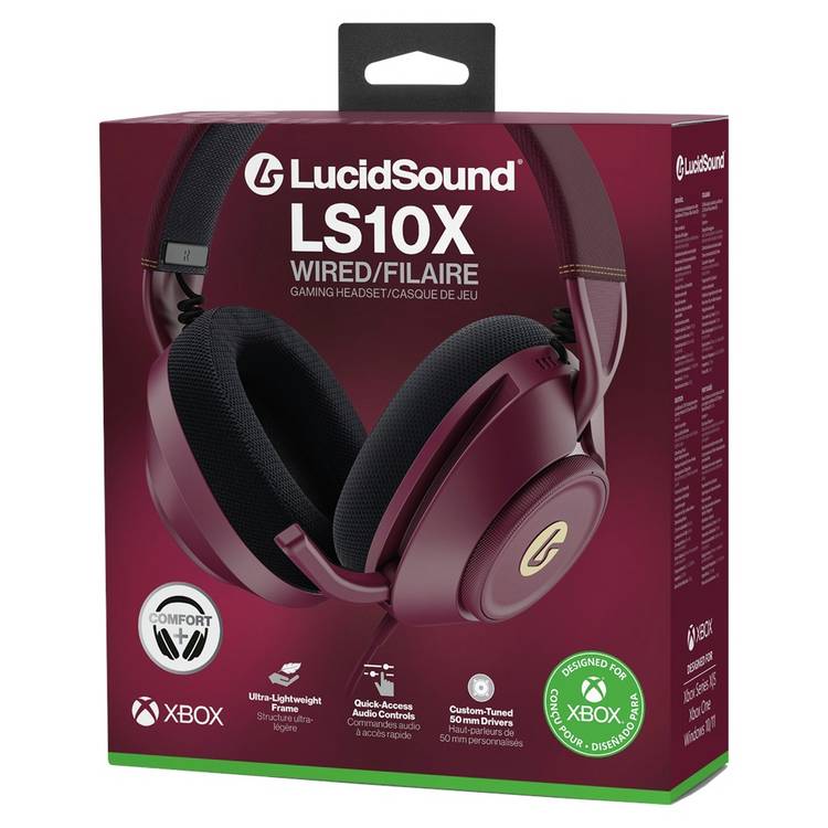 PowerA LS10X wired gaming headset ruby (British brand)