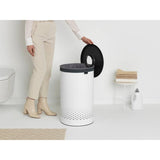 Brabantia 60 litre white laundry bin, imported from the UK