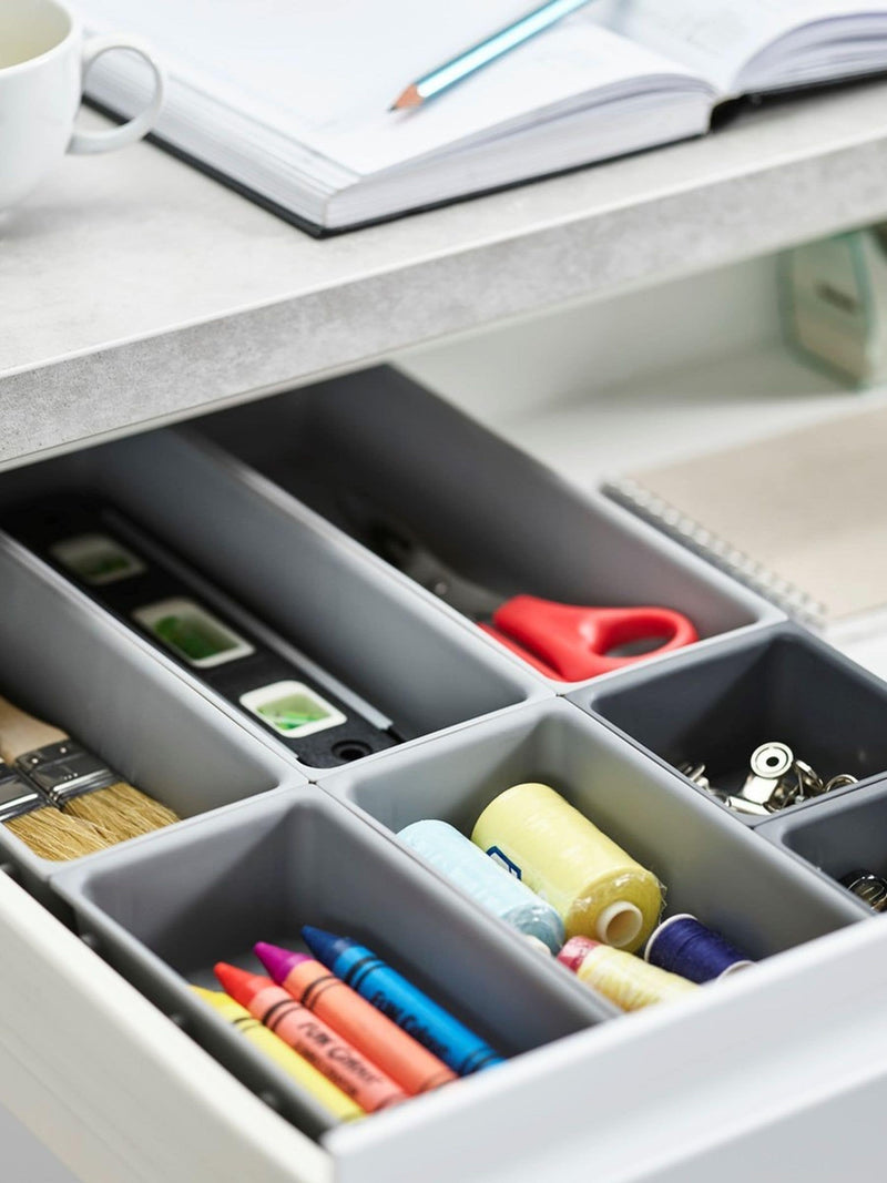 Joseph Joseph Grey Blox 7 piece drawer organiser - British product