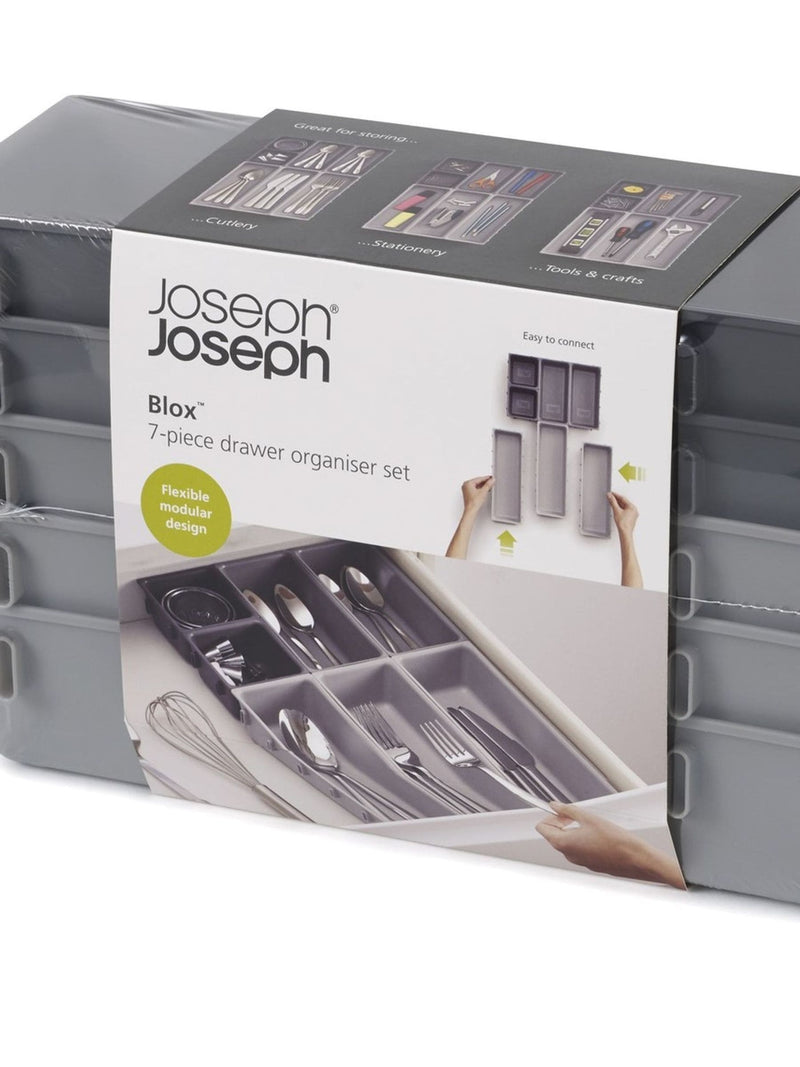 Joseph Joseph Grey Blox 7 piece drawer organiser - British product