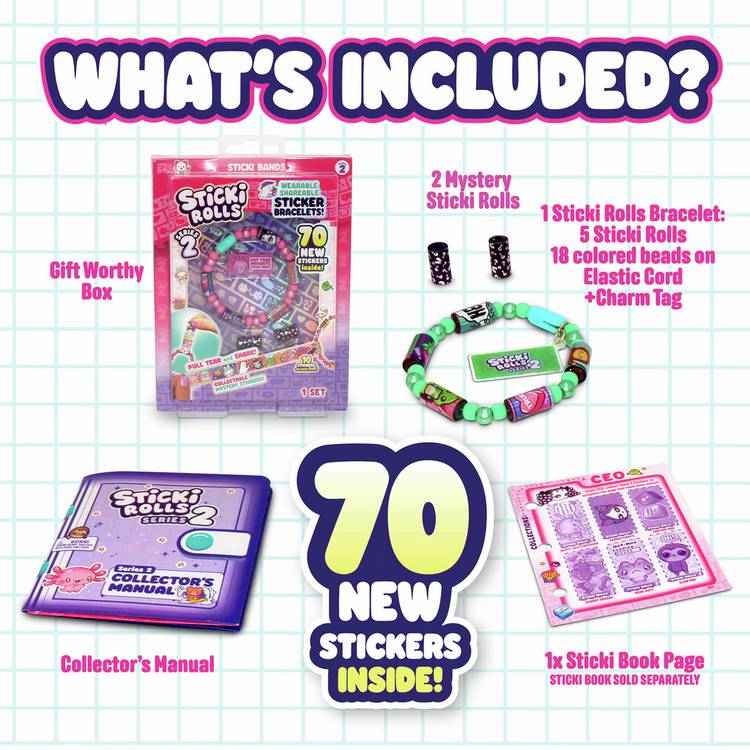 Sticki Rolls sticker band Single Pack S2, UK version