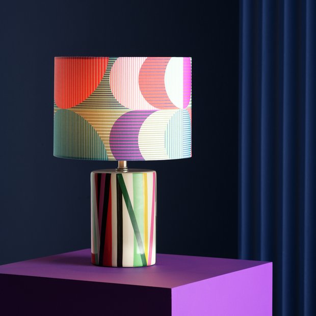 Margo Selby Ned ceramic small table lamp multicoloured (British brand)