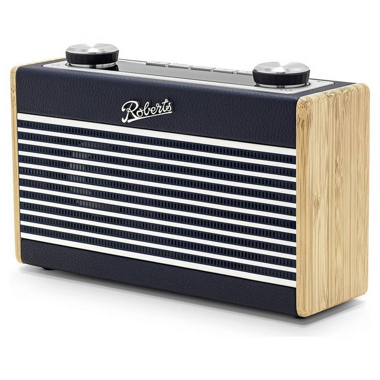 Roberts Rambler Uno DAB/FM Bluetooth radio in navy blue, imported from the UK