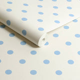 Cath Kidston Button Spot Blue wallpaper (British brand)