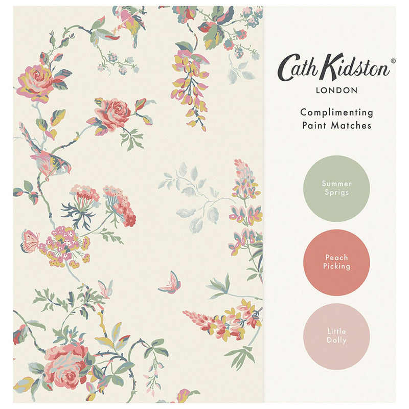 Cath Kidston Birds and Roses Spring wallpaper, UK version