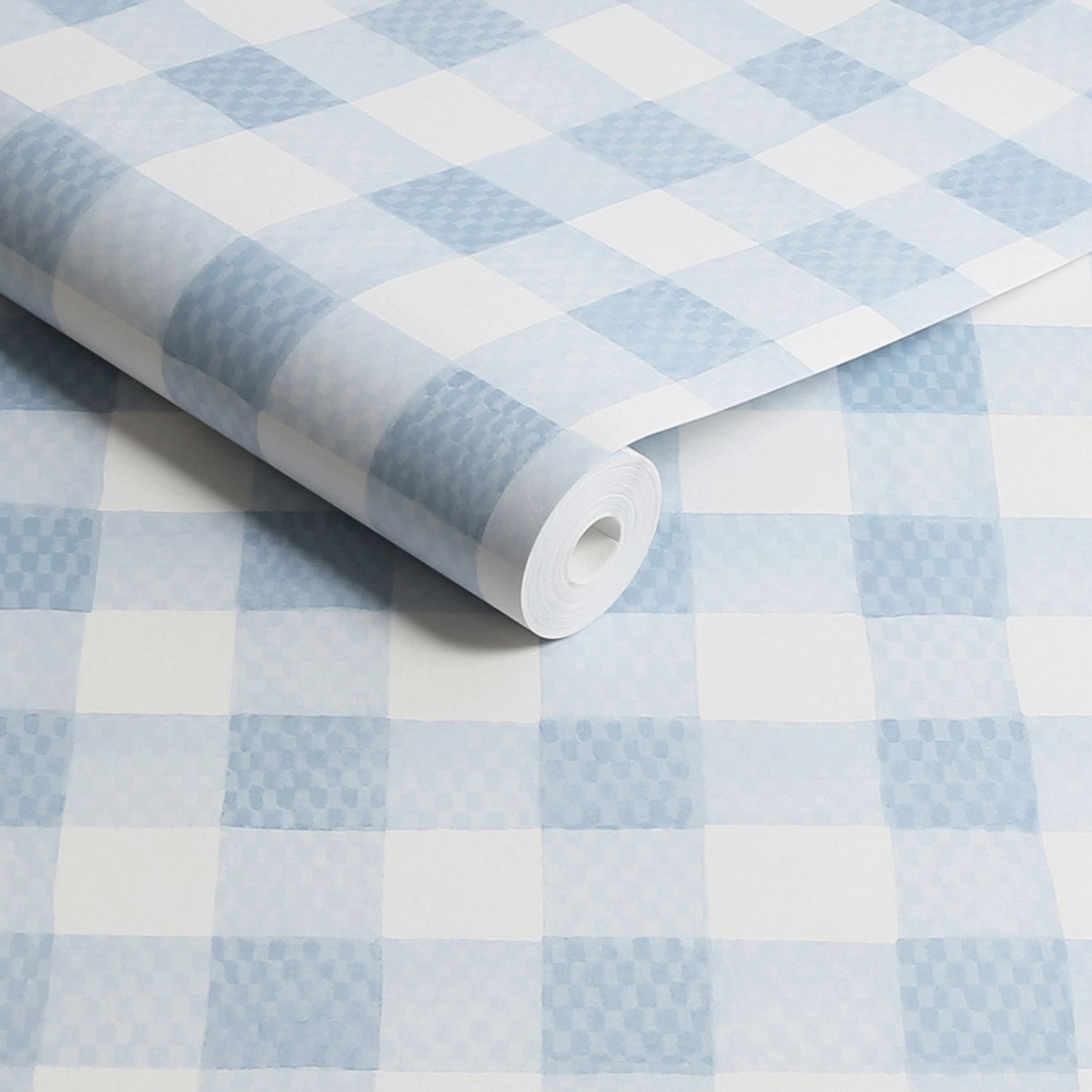 Cath Kidston gingham blue wallpaper roll - British product