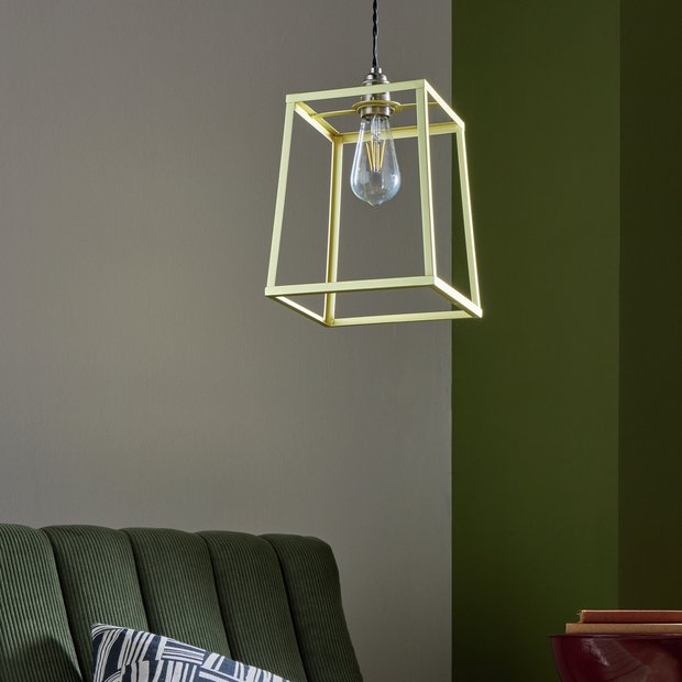 Argos Home brass carriage easy fit lampshade 22cm (British brand)