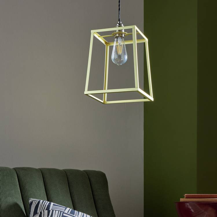 Argos Home brass carriage easy fit lampshade 22cm (British brand)