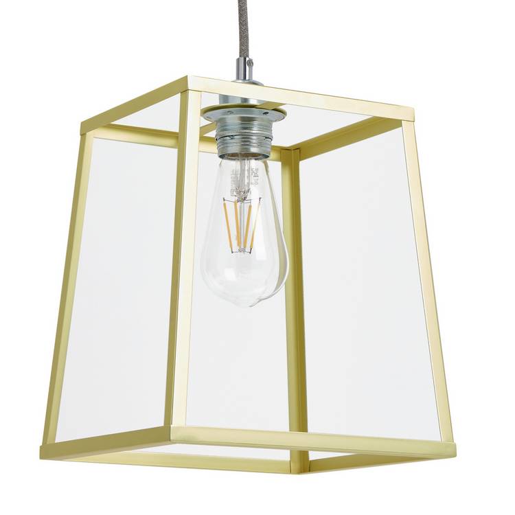 Argos Home brass carriage easy fit lampshade 22cm (British brand)