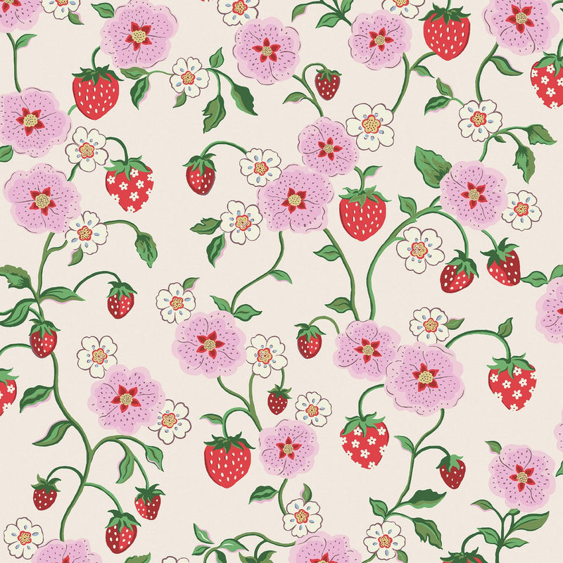 Cath Kidston Strawberry Spring wallpaper matt finish (British brand)