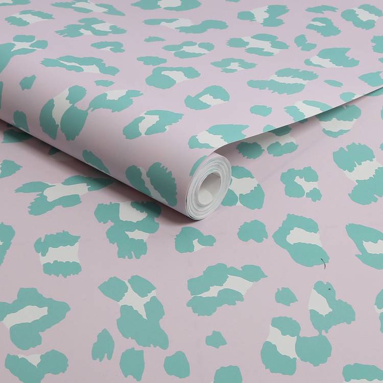 Envy Big Cat Bubblegum Wallpaper Pink 52cm x 10m, imported from the UK