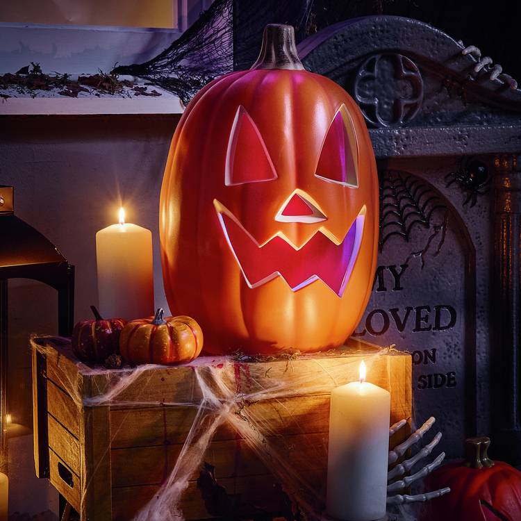 Argos Home large LED pumpkin decoration H40cm, UK version