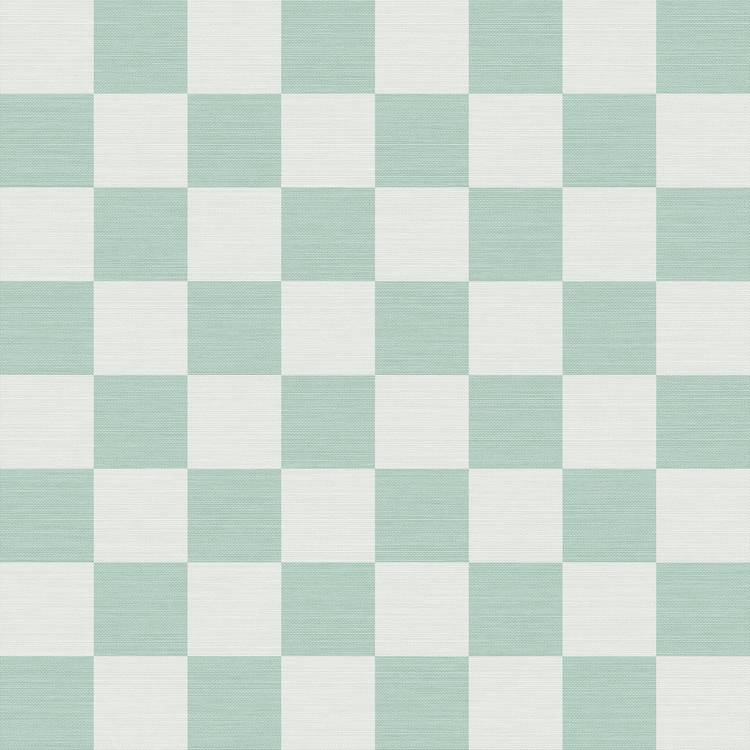 Envy mint green check wallpaper roll (British brand)