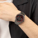 HUGO Grail Sport watch with grey stainless steel bracelet 44mm (British brand)
