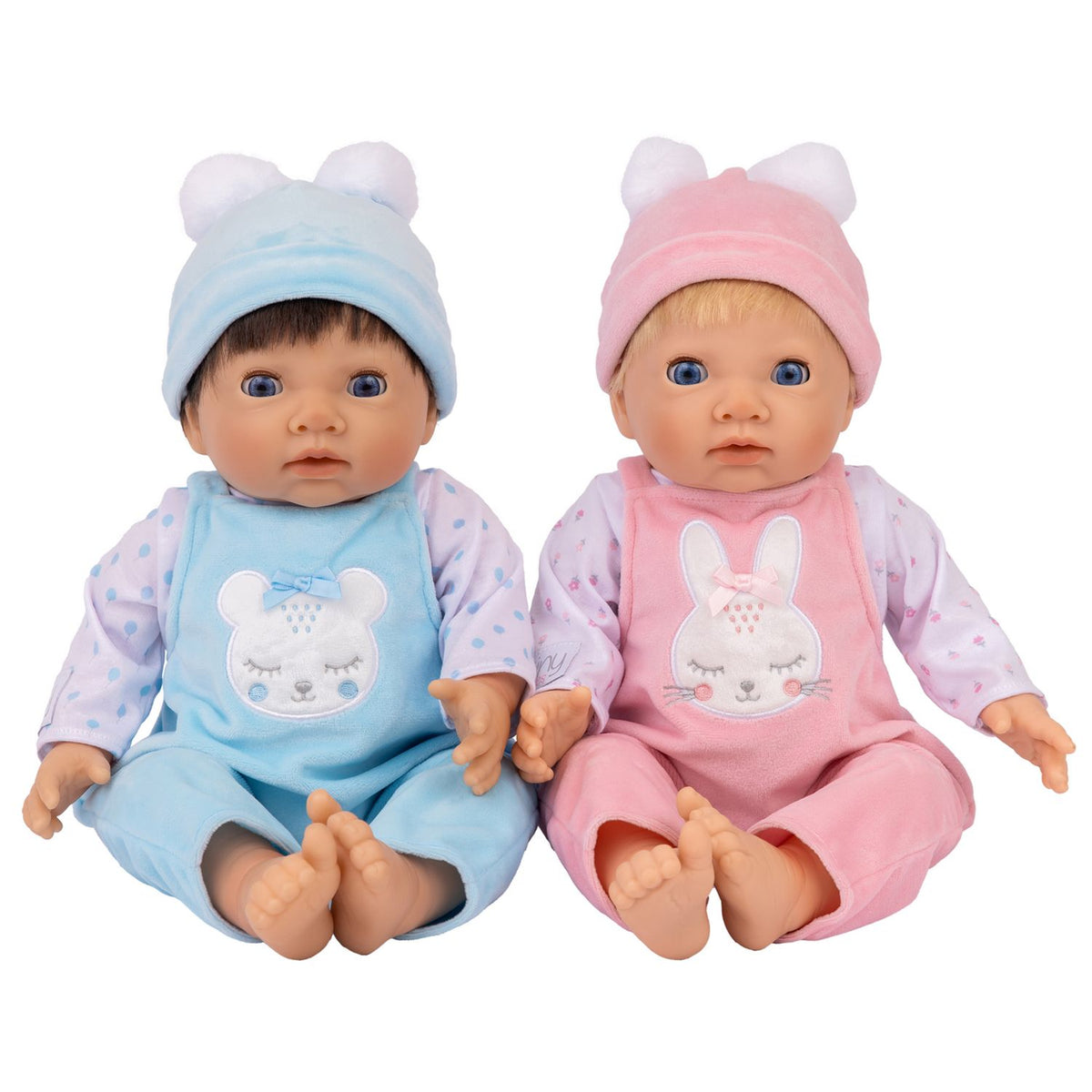 Tiny Treasures twin baby dolls 17 inches - British product