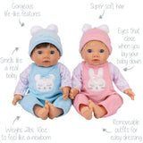 Tiny Treasures twin baby dolls 17 inches - British product
