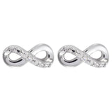 Revere sterling silver diamond infinity studs 0.02ct, UK version
