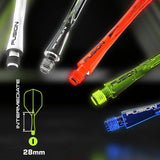 Winmau Fusion dart flight and shaft in neon yellow - British product