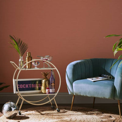 Argos Envy Stitch Please Terracota Orange Wallpaper - 52cm x 10m- Buy online at McGrocer