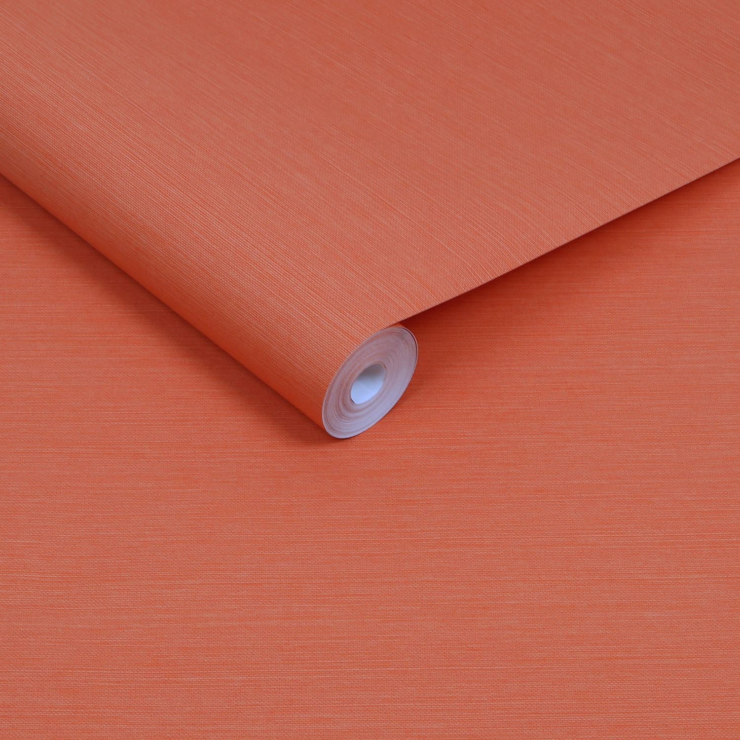 Envy Stitch Please Terracota Orange wallpaper roll (British brand)