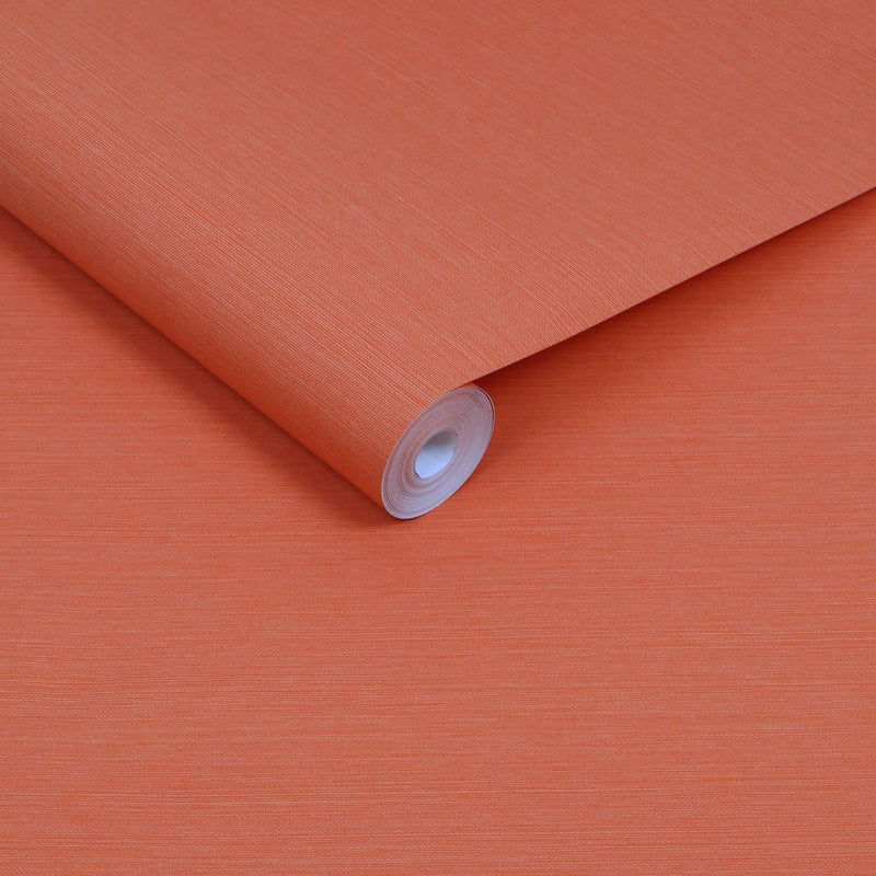 Envy Stitch Please Terracota Orange wallpaper roll (British brand)