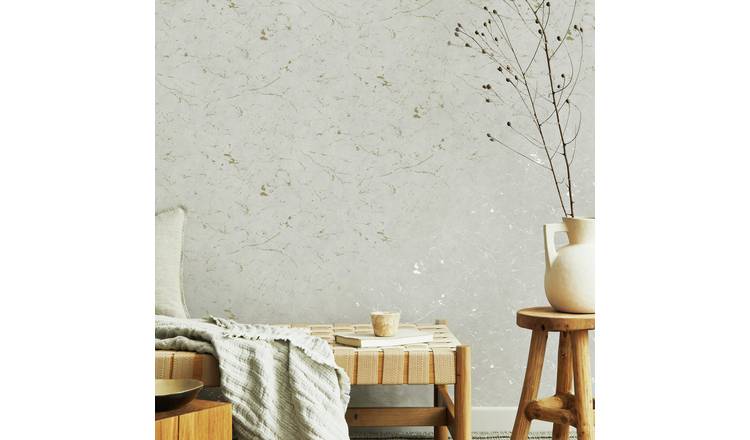 Superfresco gilded plaster wallpaper neutral metallic accents 52cm x 10m - British product
