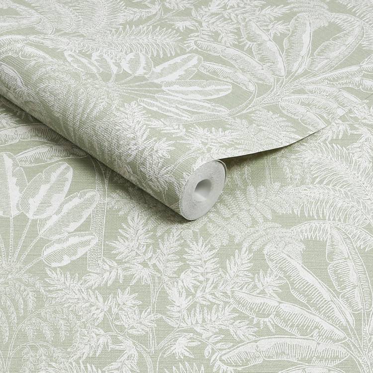 Superfresco Easy Intrigue sage green wallpaper (British brand)