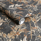 Superfresco Solstice wallpaper black and gold 52cm x 10m (British brand)