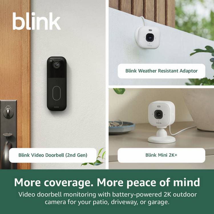 Blink video doorbell and Mini 2K camera bundle (British brand)