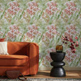 Superfresco Temptation Sunrise wallpaper tropical leaf design, UK version