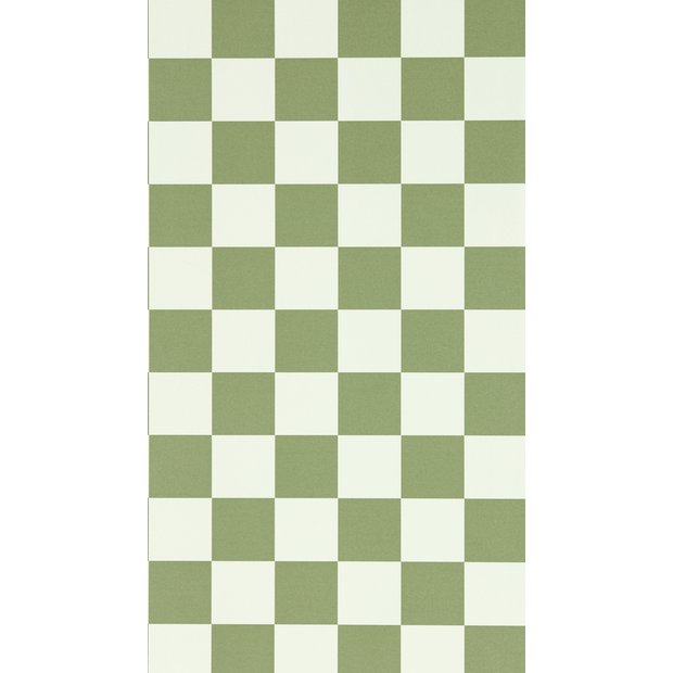 Harlequin Blenets Check Matcha wallpaper (British brand)
