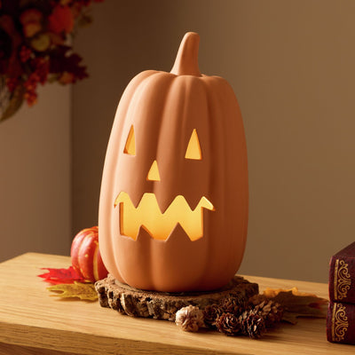 Argos Argos Home Light Up Terracotta Pumpkin Halloween Decoration- Buy online at McGrocer