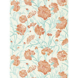 Harlequin Fleur De Joie Paprika Aqua wallpaper, UK version