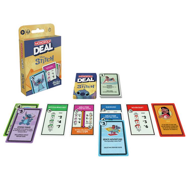 Disney Stitch Monopoly card game (British brand)