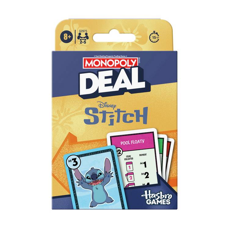 Disney Stitch Monopoly card game (British brand)