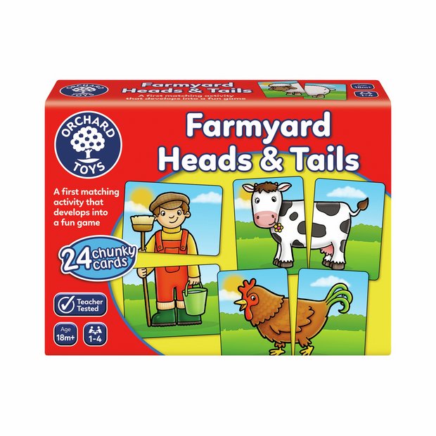 Orchard Toys farmyard matching game Heads and Tails, imported from the UK