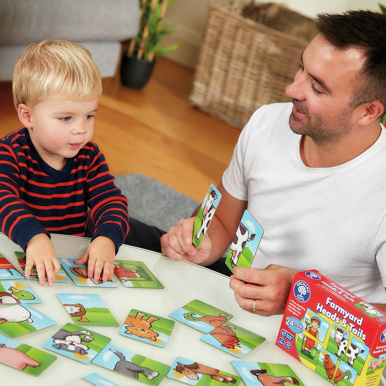 Orchard Toys farmyard matching game Heads and Tails, imported from the UK