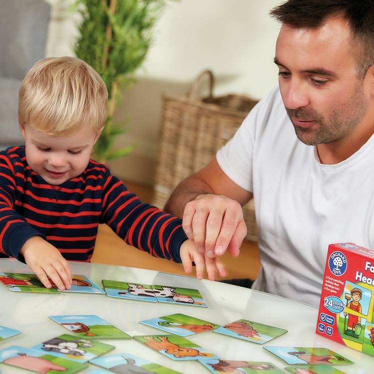 Orchard Toys farmyard matching game Heads and Tails, imported from the UK