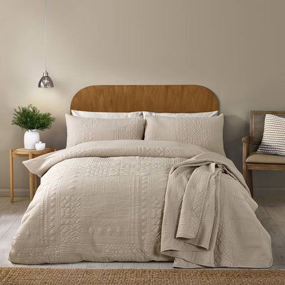 Argos Catherine Lansfield Folkstone Geo Natural Bedding Set Double- Buy online at McGrocer