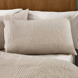 Catherine Lansfield Folkstone Geo natural double bedding set, UK version