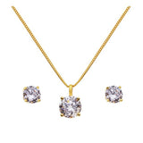 Revere gold plated cubic zirconia pendant set - British product