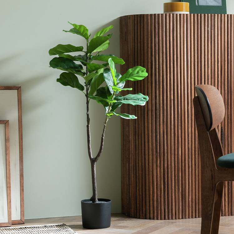 Habitat artificial green fig tree 48cm, imported from the UK