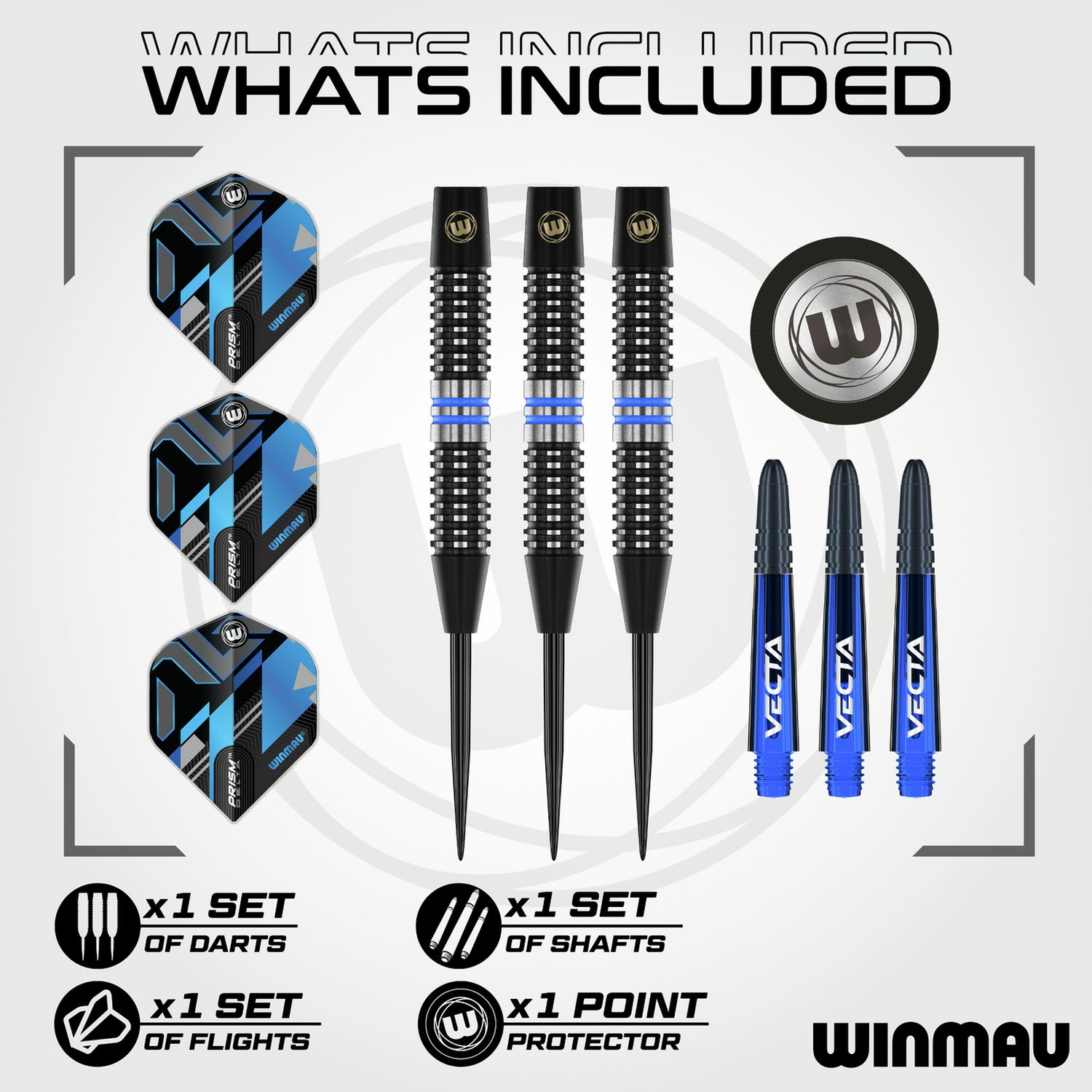 Winmau Galactics 24g tungsten darts set, UK version
